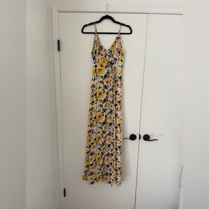 Lulus Yellow Floral Maxi Dress | Size Small